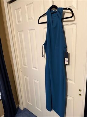 RACHEL Rachel Roy Teal One-Shoulder Midi Dress